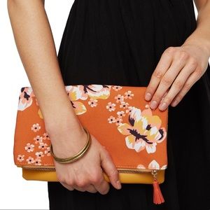 Rachel Pally Orange Floral Clutch